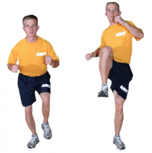 high knees_marathon training dynamic warm-up exercises